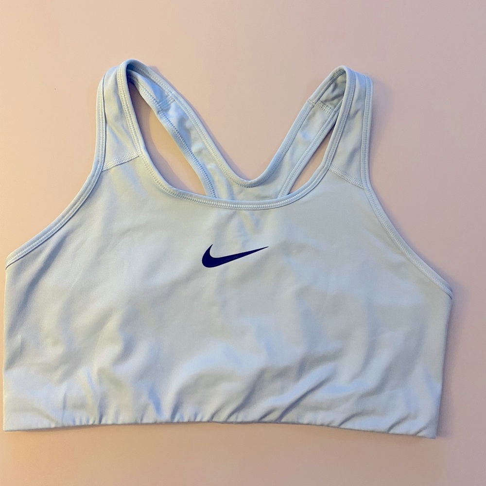 🎀 Nike swoosh sports bra light blue XL
